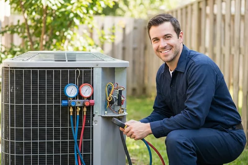 AC Repair repair technician at work