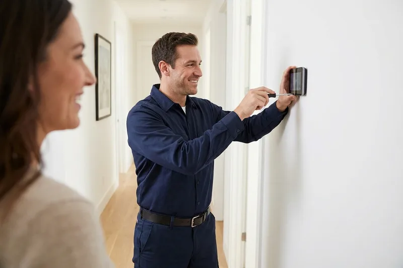 Thermostat Repair repair technician at work